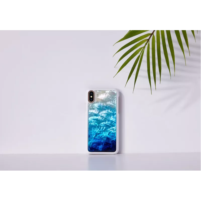 Smartphone case iKins for iPhone XS/S blue lake white