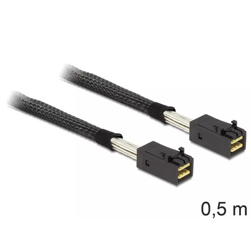 Delock - Internal SAS-Cable - SAS 6Gbit/s - 4x Mini SAS HD (SFF-8643) to 4x Mini SAS HD (SFF-8643) - 50 cm - for P/N: 62703, 62704