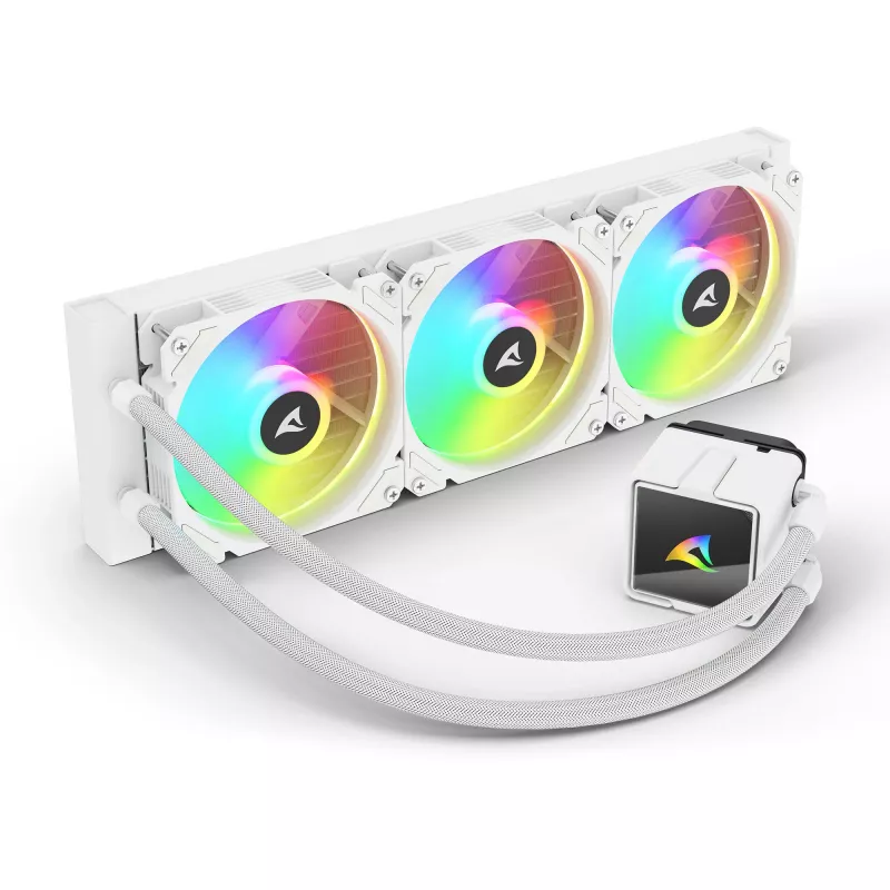 All-in-One CPU Water Cooler Sharkoon S60 ARGB White 360mm Radiator