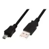 Assmann/Digitus USB 2.0 CONNECTION CABLE A-B USB 2.0 Connection Cable, 480Mbit/s, USB A - USB mini B, plug/plug, 1.8m, Black (AK-300130-018-S)