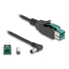 DeLOCK PoweredUSB cable male 12 V to DC 5.5 x 2.5 mm male angled 1 m