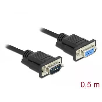 Serial Cable DeLOCK 86613 Black 0.5m RS-232