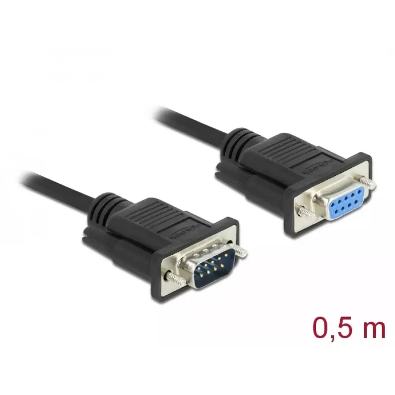 Serial Cable DeLOCK 86613 Black 0.5m RS-232