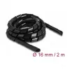 DeLOCK Spiral Hose flexible 2 m x 16 mm black Polyethylene