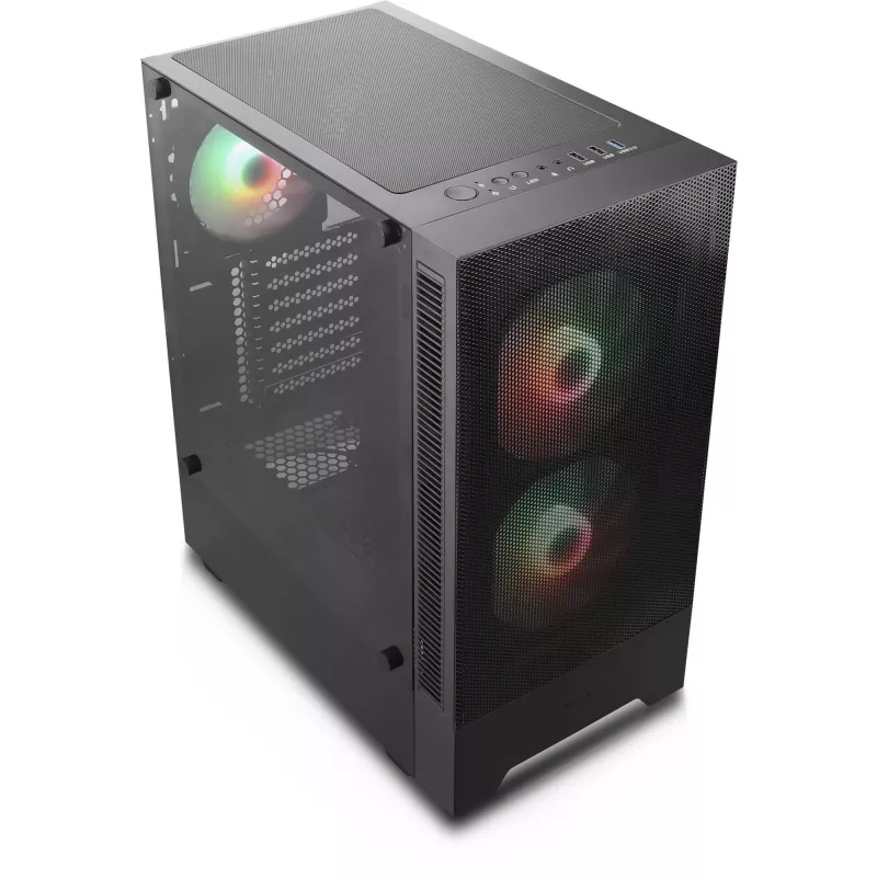 PC Case Set Silentware Flow 100 ARGB MESH — 2×140 mm front, 1×120 mm rear