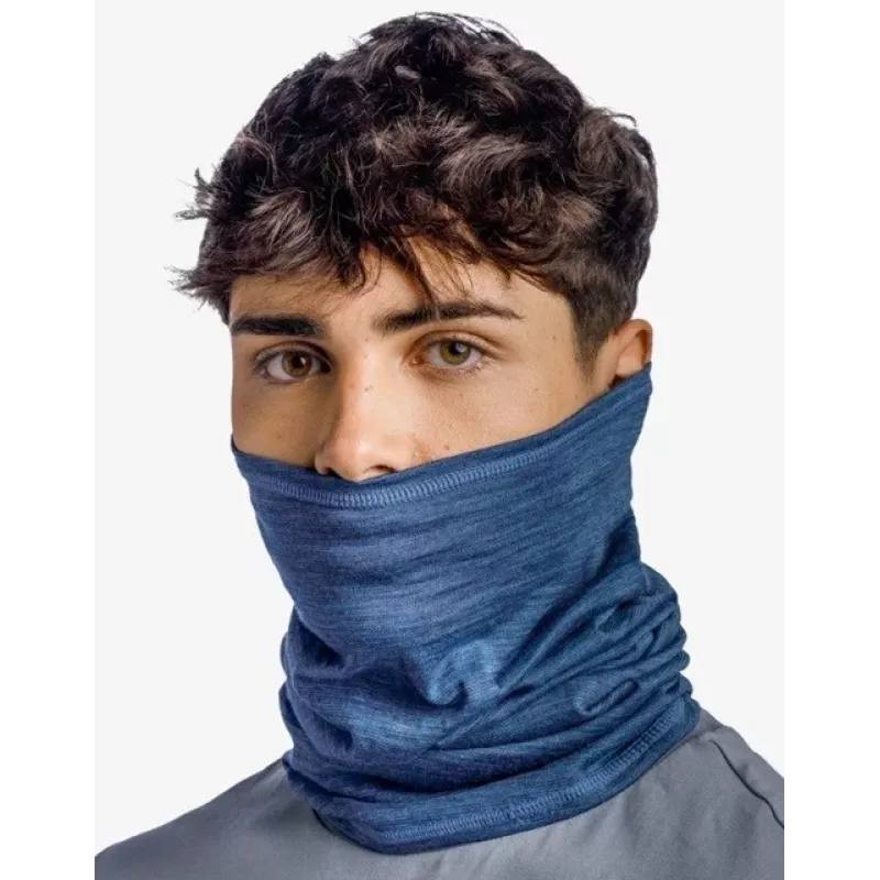 Buff Lightweight Merino Wool Multifunctional scarf Blue