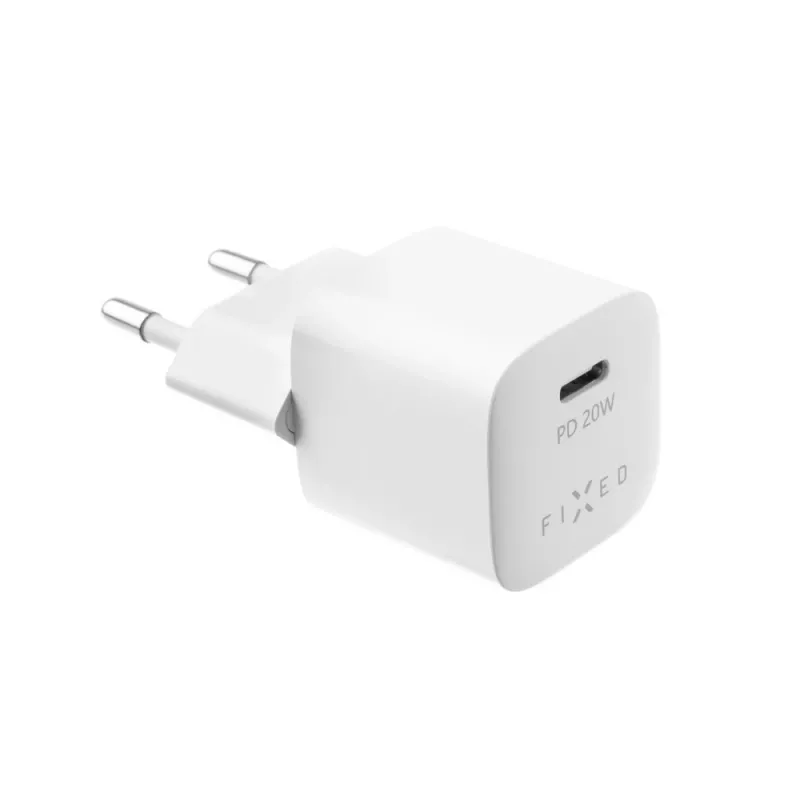 Portable USB-C Travel Charger FIXED FIXC20M-C-WH 20W compact design
