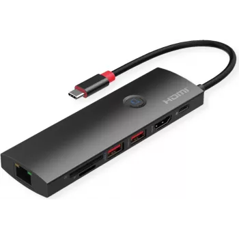 ROLINE USB-C Docking Station 4K HDMI 1x C PD 2xUSB3.2Gen2 1xGbE - Digital/Data (12.02.1126)