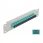 Fiber Optic Patch Panel DeLOCK 10 inch 12 Port SC Simplex Aqua 1U Grey