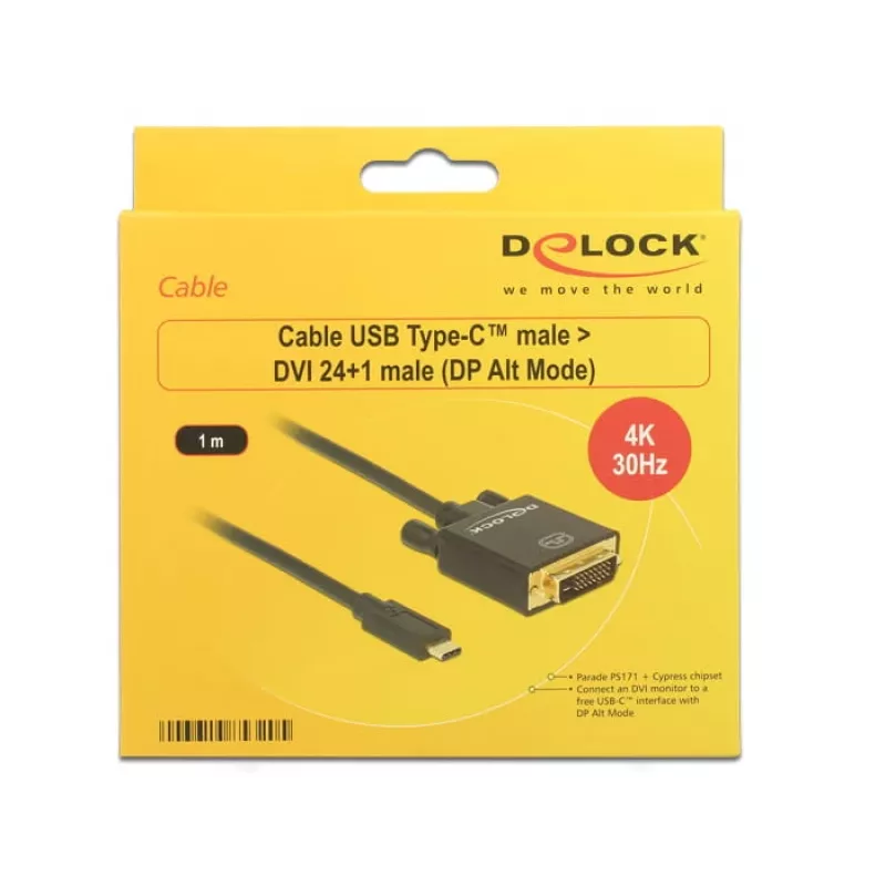 USB-C to DVI Adapter DeLOCK 1m 85320