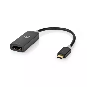Nedis USB-Adapter USB 3.2 Gen1 - USB-C™ Plug, DisplayPort Socket, 0.20 m, Round, Gold-Plated, PVC, Grey