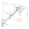 Wall Mount for Monitor MACLEAN MC-332, supports 17 inch–32 inch screens, fixed tilt, VESA compatible