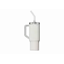 Thermal straw mug Xiaomi Straw Mug White 1 L — stainless steel interior, leakproof, 240×132×97 mm