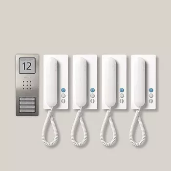 Siedle SET CA 812-4 E/W - Wired - Stainless Steel - White - Wand