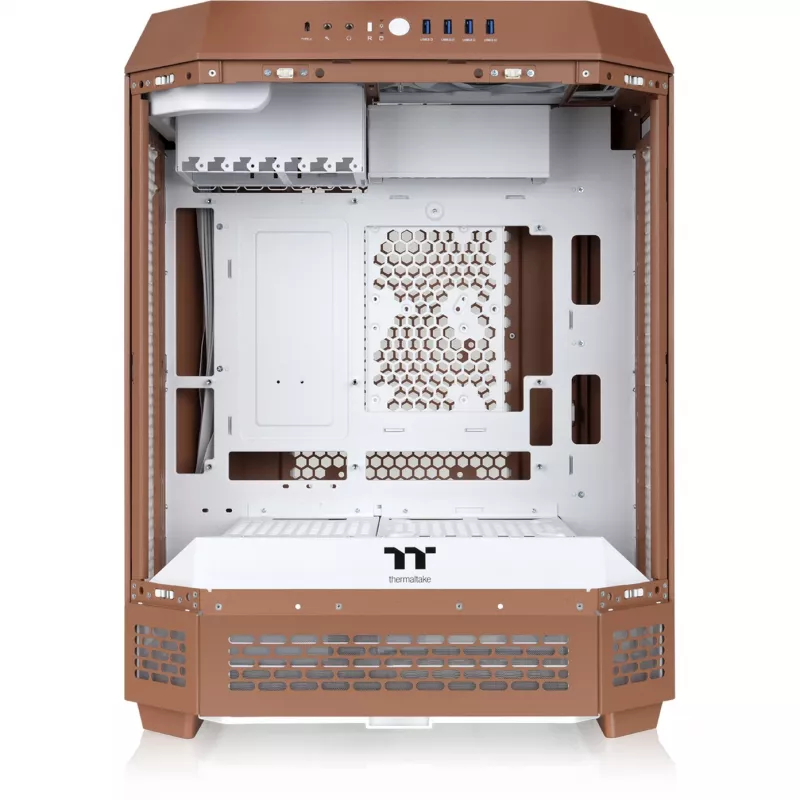 PC Case Thermaltake The Tower 600 Midi Tower Mocha — ATX/Micro-ATX/Mini-ITX, Tempered Glass, 1x3.5 inch + 2x2.5 inch, 4x USB 3.2