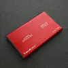 HDD/SSD enclosure QOLTEC 51860 for 2.5 inch SATA III drives, USB Type-A, 5 Gbit/s, aluminium, red