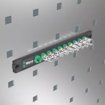Socket set Wera Zyklop A 1/4 inch black/green, 9 pieces