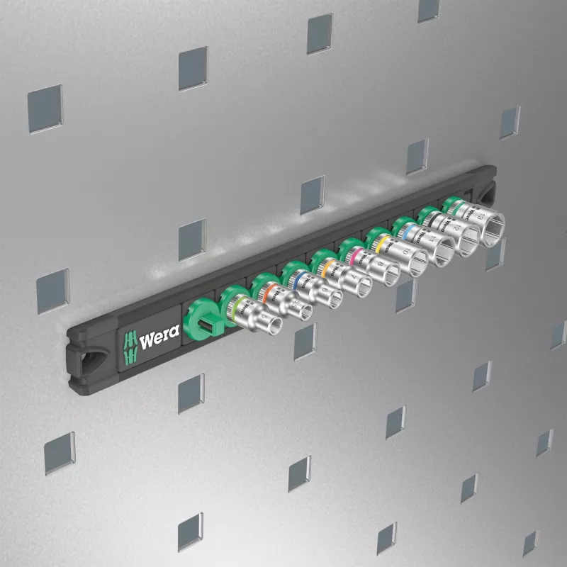 Socket set Wera Zyklop A 1/4 inch black/green, 9 pieces