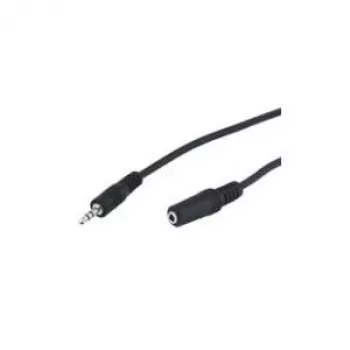 Wentronic Goobay 3,5mm-jack-Extension Cable, Black, 10 m - jack 3,5 mm-Plug (3-Pin, Stereo) > jack 3,5 mm-Socket (3-Pin, Stereo) (50935)