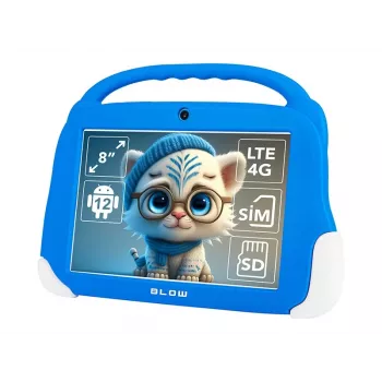 Tablet BLOW KidsTAB8 8 inch IPS HD Android 12, 1.6 GHz Octa-core T606, 4 GB RAM, 64 GB, LTE, MicroSD