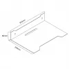 Wall shelf for decoder MACLEAN MC-122, steel, black, max load 5 kg, hole spacing 219 mm