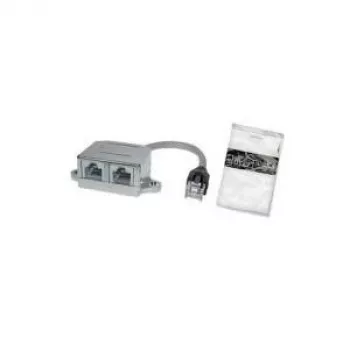 Networking Cable ShiverPeaks Cat5e RJ45-2x RJ45 0.1m Black Silver
