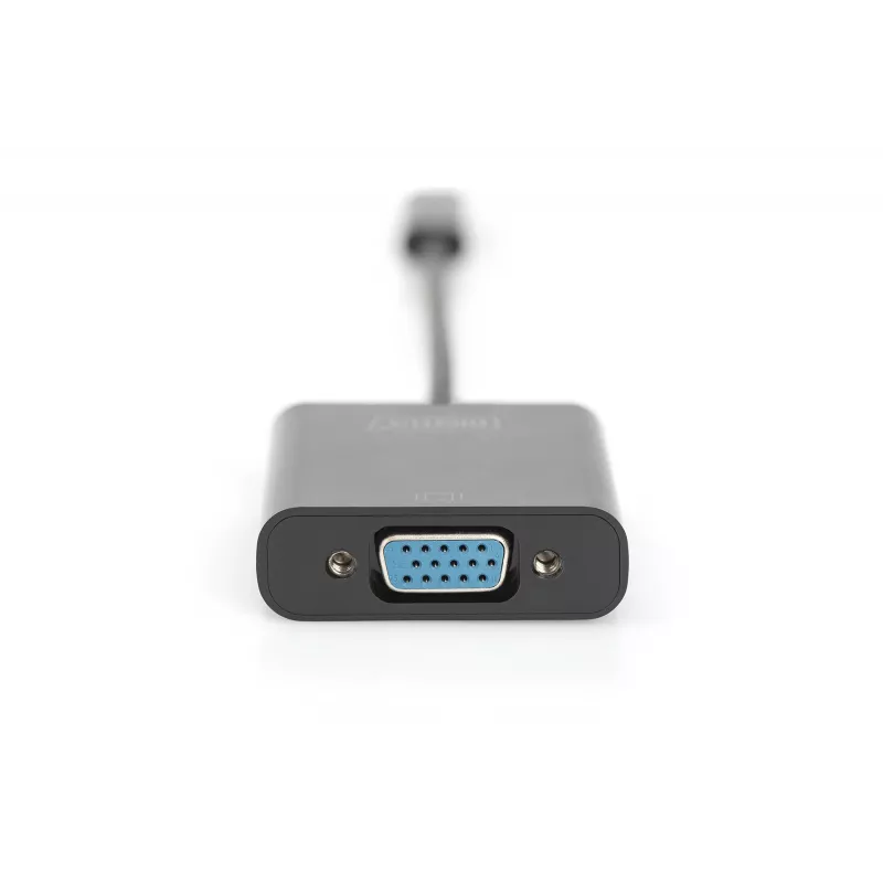 DIGITUS DA-70853 USB-C to VGA Adapter, Full HD 1080p, Black