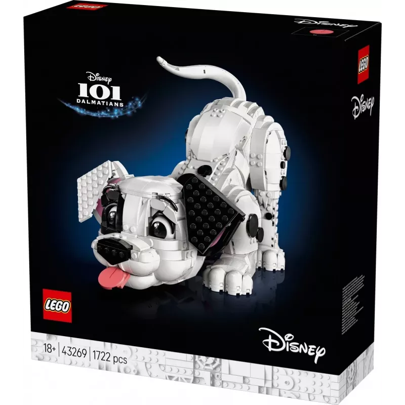 LEGO Disney 43269 101 Dalmatians Puppy collectible building set — 1722 pieces, 220 mm height, for 18+