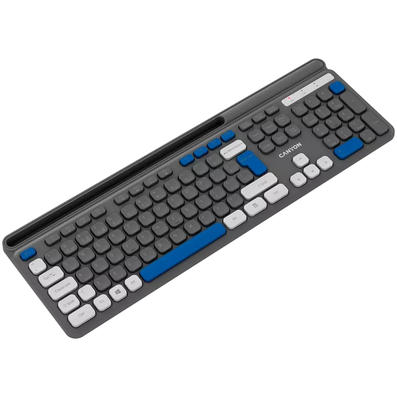 Wireless keyboard CANYON HKB-W03 Grey — compact design, AAA battery powered, model CNS-HKBW03DG