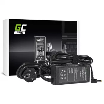 Power adapter Green Cell AD01P — 60 W, 19 V 3.42 A, indoor laptop supply, black