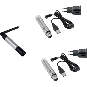 Lighting DMX Wireless Set EUROLITE QuickDMX Sender 1x + Receiver 2x (AKKU) Model 20000900