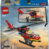 LEGO City Fire Helicopter 60411 construction toy, 85 pieces, rotating blades, 1 minifigure, age 5+ (220×90×60 mm)