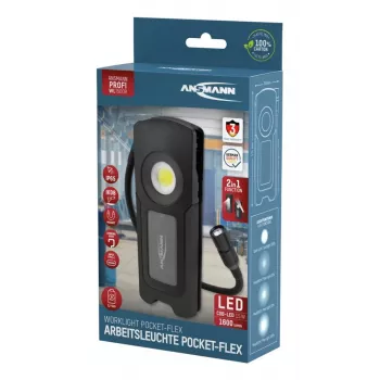 Ansmann WL1500R Pocket Flex LED Hand Lamp Black 17.1 cm 6000K