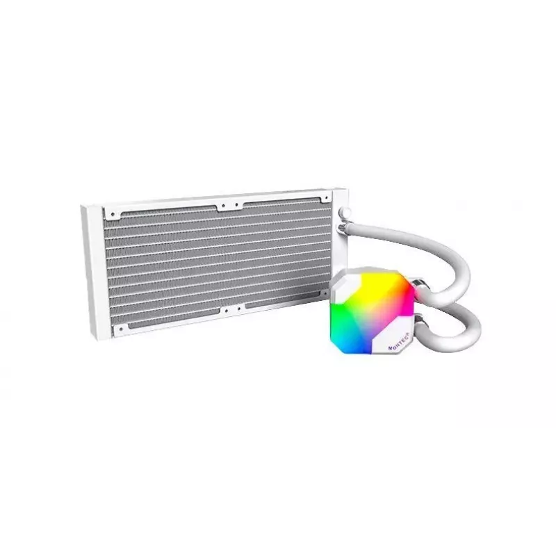 AIO water cooler Montech Hyper Flow ARGB 240 mm White — 240 mm radiator, ARGB lighting, white finish