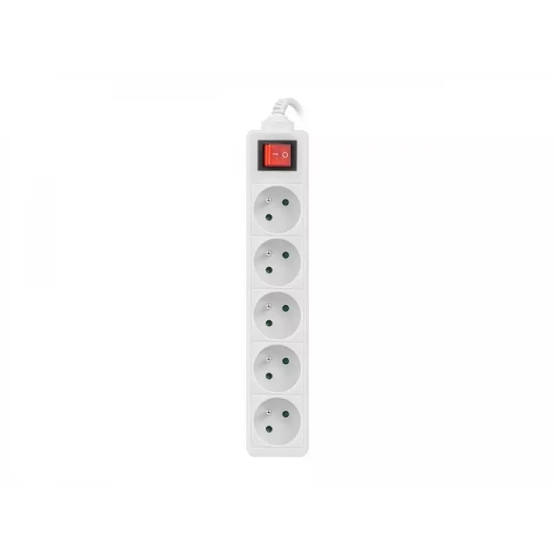 Power Extension Cable Lanberg PS1-05E-0300-W 3m 5 AC Outlets Indoor/Outdoor White