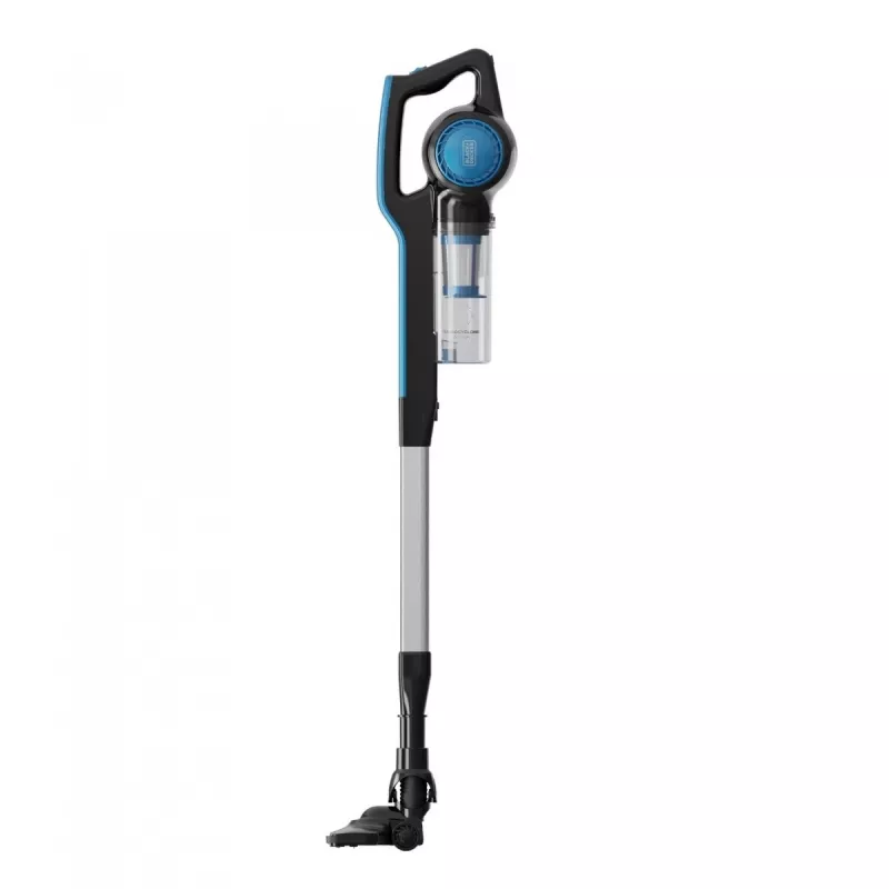 Black+Decker BXVMS602E 3-in-1 Corded Upright Vacuum Cleaner, 600 W, Bagless Cyclonic, 0.8 L, EPA Filter, 6 m Cable, Black/Blue
