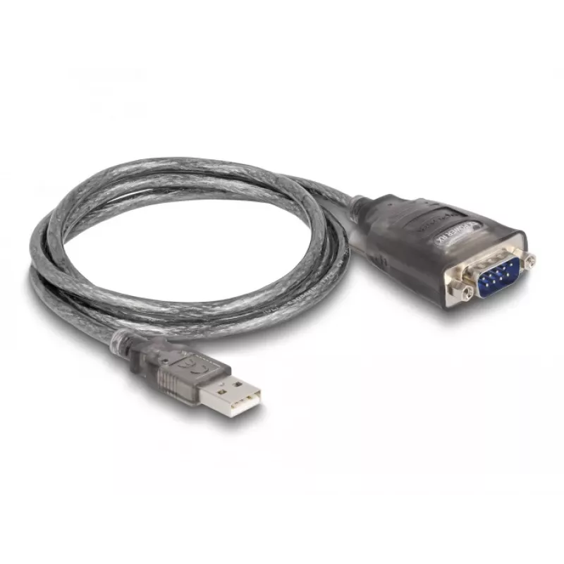 DeLOCK 61400 cable gender changer USB A RS-232 Black