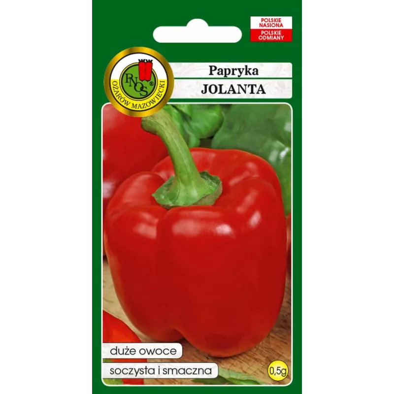 Seed packet Seklos LT Paprika Jolanta 0.5 g – sweet pepper seeds for cultivation