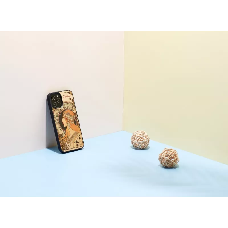 Phone case man and wood for iPhone 12 Pro Max — zodiac black