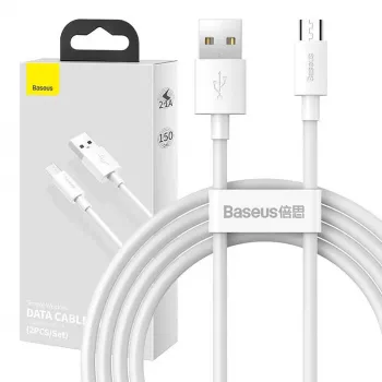 USB A to Micro‑USB B cable Baseus TZCAMZJ-02 1.5 m White