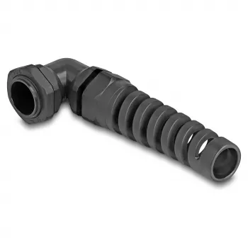 DeLOCK Cable Gland 90° angled PG16 black strain relief