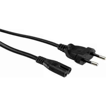VALUE - Stromkabel - Eurostecker (M) bis IEC 60320 C7 (M) - Wechselstrom 250 V - 2.5 A - 3 m - Schwarz - Europa (19.99.2092)