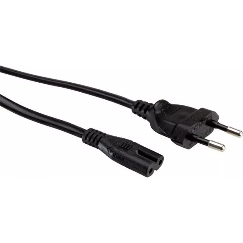 VALUE - Stromkabel - Eurostecker (M) bis IEC 60320 C7 (M) - Wechselstrom 250 V - 2.5 A - 3 m - Schwarz - Europa (19.99.2092)