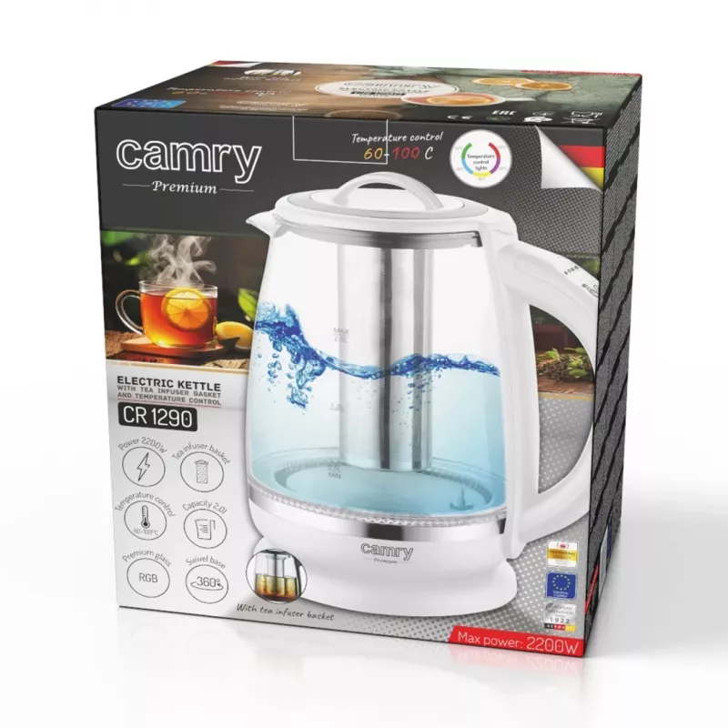 Electric Kettle CAMRY CR 1290w White
