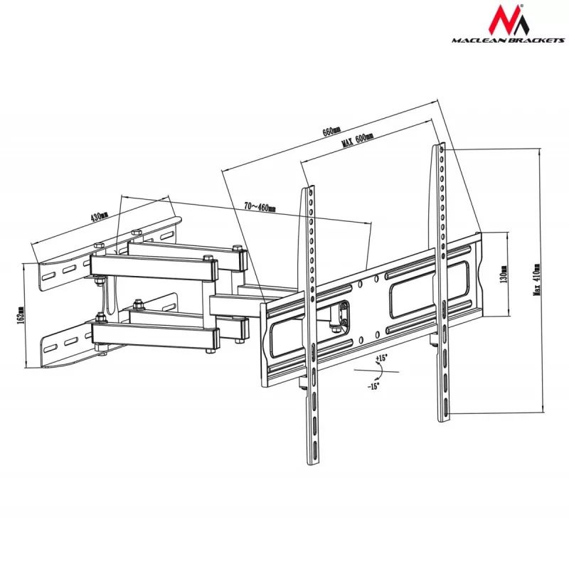 Wall Mount Holder TVs Monitor Plasma LCD