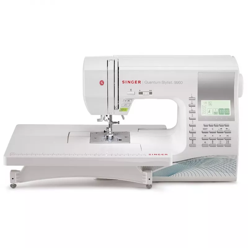 Sewing machine SINGER Quantum Stylist 9960 — 600 stitch patterns, 13 one-step buttonhole styles, free arm