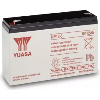Yuasa NP12-6 - 12000 mAh - Sealed Lead Acid (VRLA) - 6V - 2,05 kg - 50 x 151 x 94 mm (NP12-6)