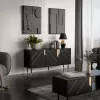 Cama 3D MOUNTAIN chest of drawers 154x40x72 black + gold