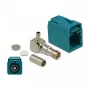 Coaxial connector DELOCK 89723 — FAKRA Z male, 90° angled, 13.8×21.5×9.5 mm