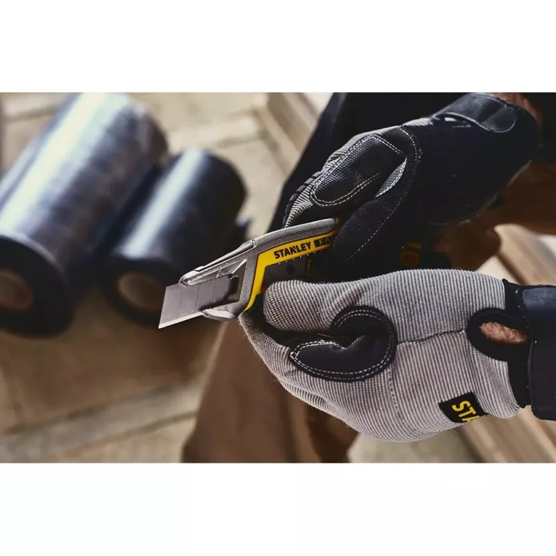Utility Knife Stanley FATMAX FMHT10594-0 Black Stainless Steel Yellow 18mm Width 165mm Length